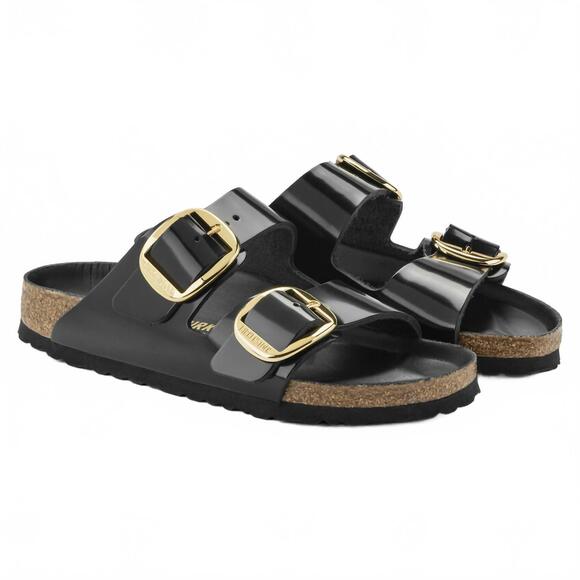 NEW BIRKENSTOCK women's arizona big buckle sandal in black